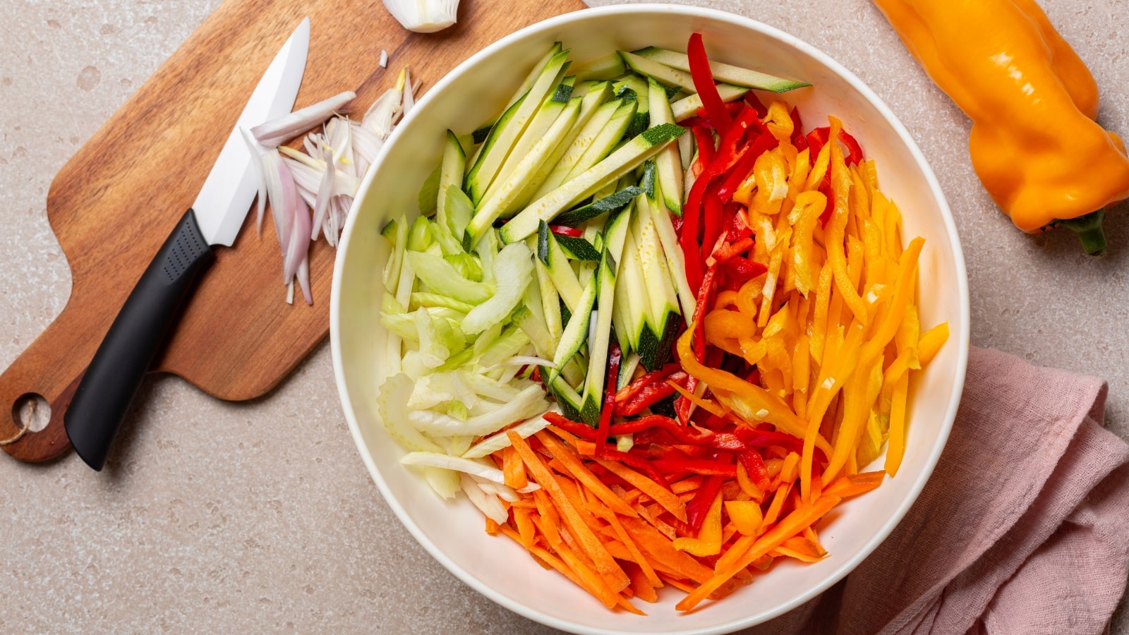 Technique de découpe en Julienne